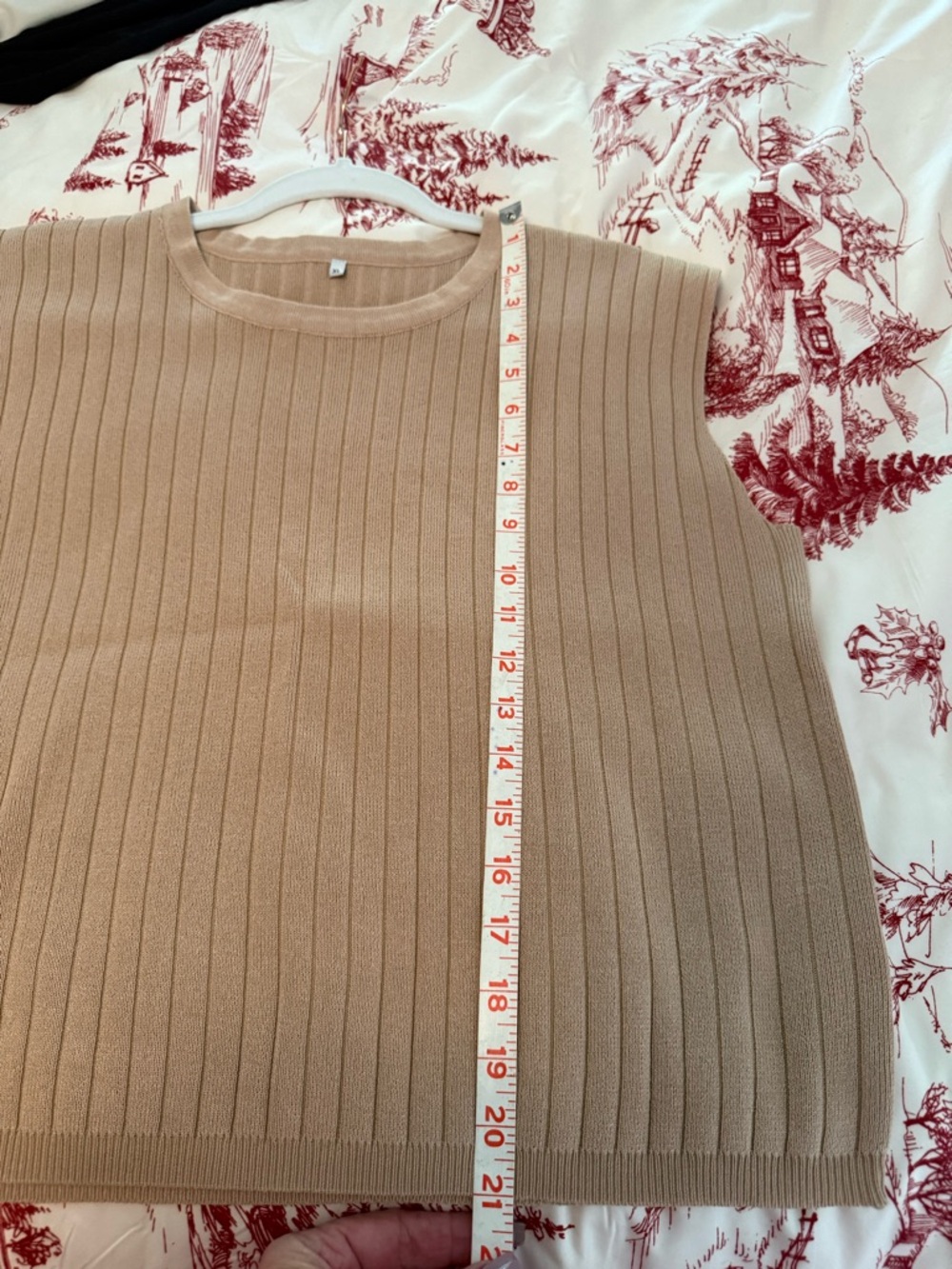 Sleeveless Top/ Wide-Leg Pant Ribbed Lounge Set, XL - Picture 7 of 10